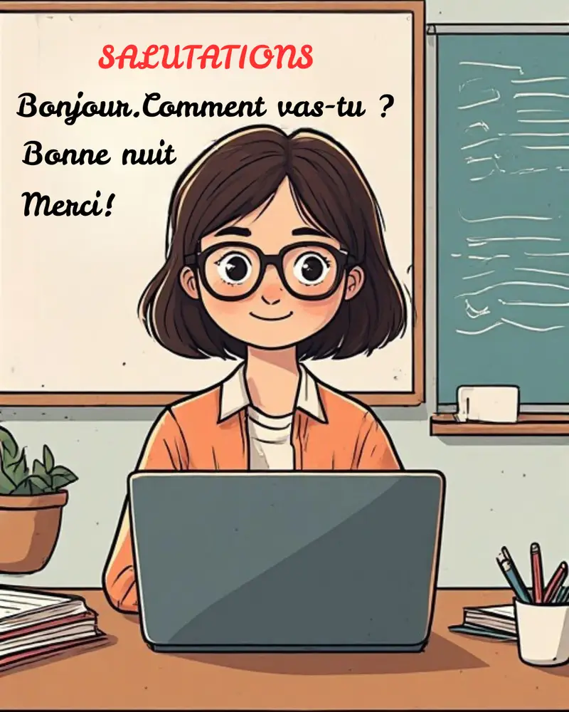 Teacher teaching french